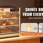 Glass Countertop Heated Display Case for Pastries and Snacks